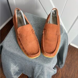 Lacoste Driving Mocs Tan Slip On Stylish Men's Tan Loafers